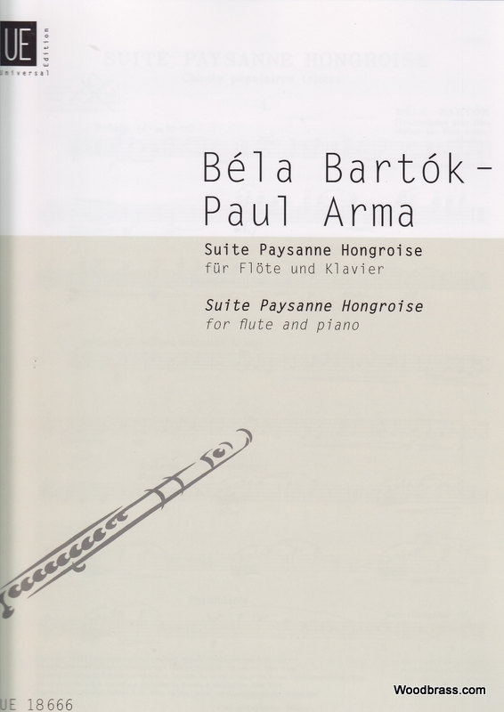 UNIVERSAL EDITION BARTOK B. - SUITE PAYSANNE HONGROISE - FLUTE ET PIANO