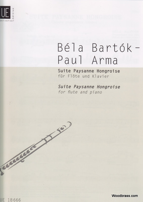 UNIVERSAL EDITION Bartok B. - Suite Paysanne Hongroise - Flute et Piano