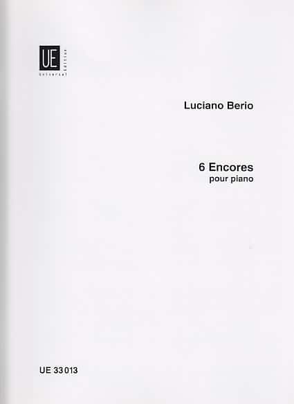 UNIVERSAL EDITION BERIO L. - 6 ENCORES - PIANO