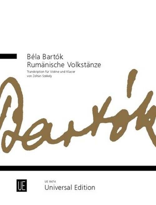 UNIVERSAL EDITION BARTOK BELA - DANSES ROUMAINES - VIOLON, PIANO