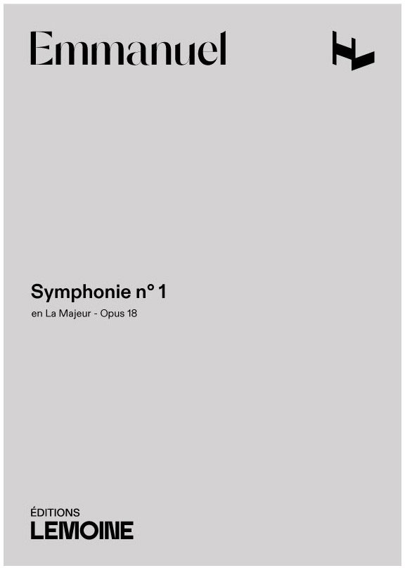 JOBERT EMMANUEL MAURICE - SYMPHONIE N.1 EN LA MAJ. OP.18 - GRAND ORCHESTRE