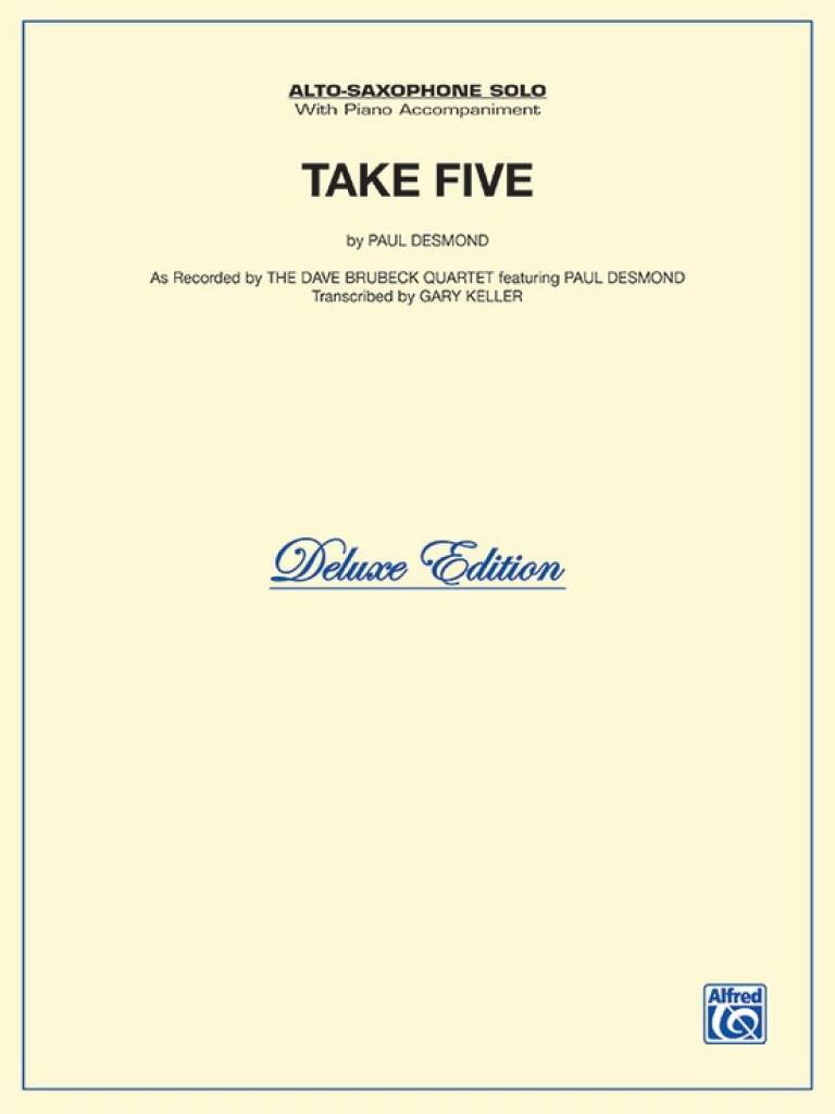 ALFRED PUBLISHING Brubeck Dave - Take Five - Saxophone And Piano