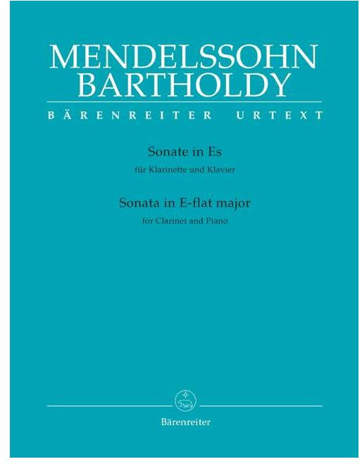 BARENREITER MENDELSSOHN BARTHOLDY F. - SONATA IN E-FLAT MAJOR - CLARINET, PIANO