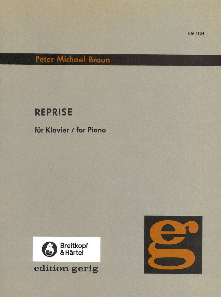 EDITION BREITKOPF Braun Peter Michael - Reprise - Piano