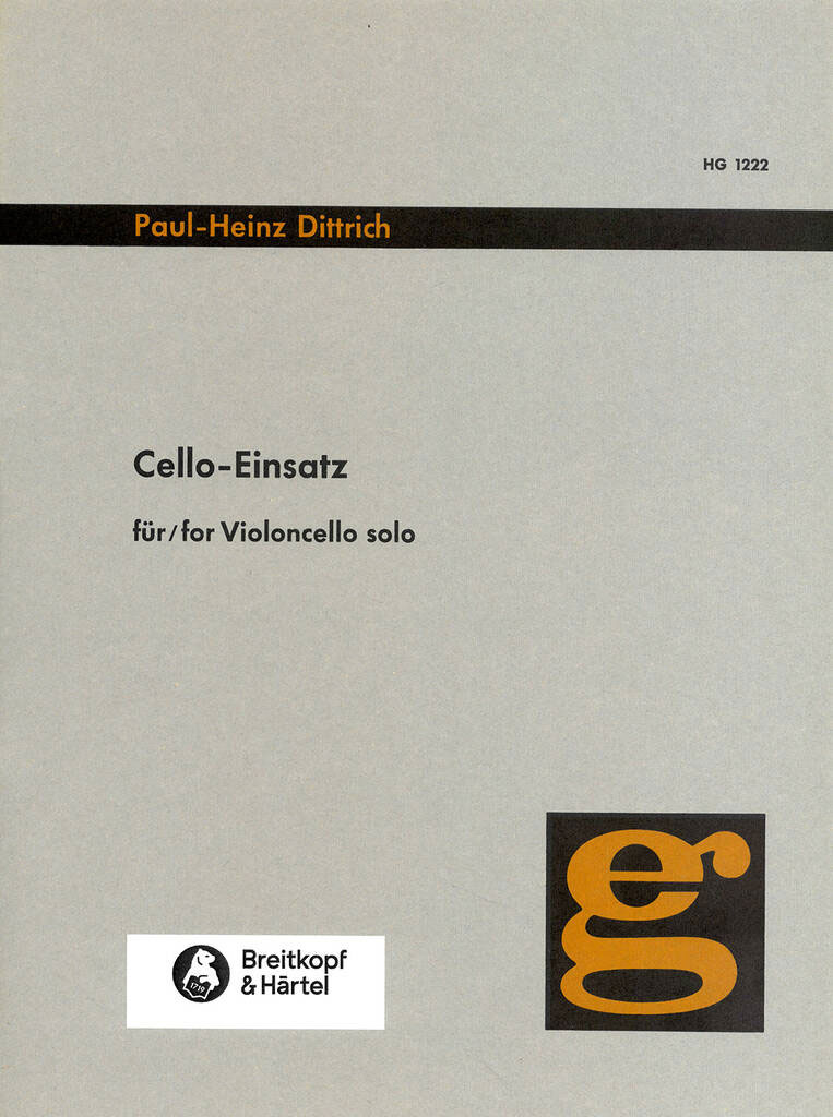 EDITION BREITKOPF Dittrich PAUL-heinz - CELLO-einsatz - Cello