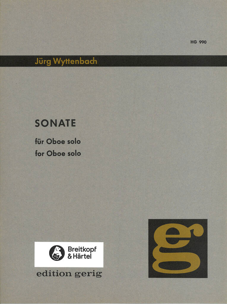 EDITION BREITKOPF Wyttenbach Jurg - Sonate - Oboe