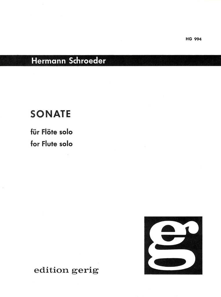 EDITION BREITKOPF SCHROEDER HERMANN - SONATE - FLUTE