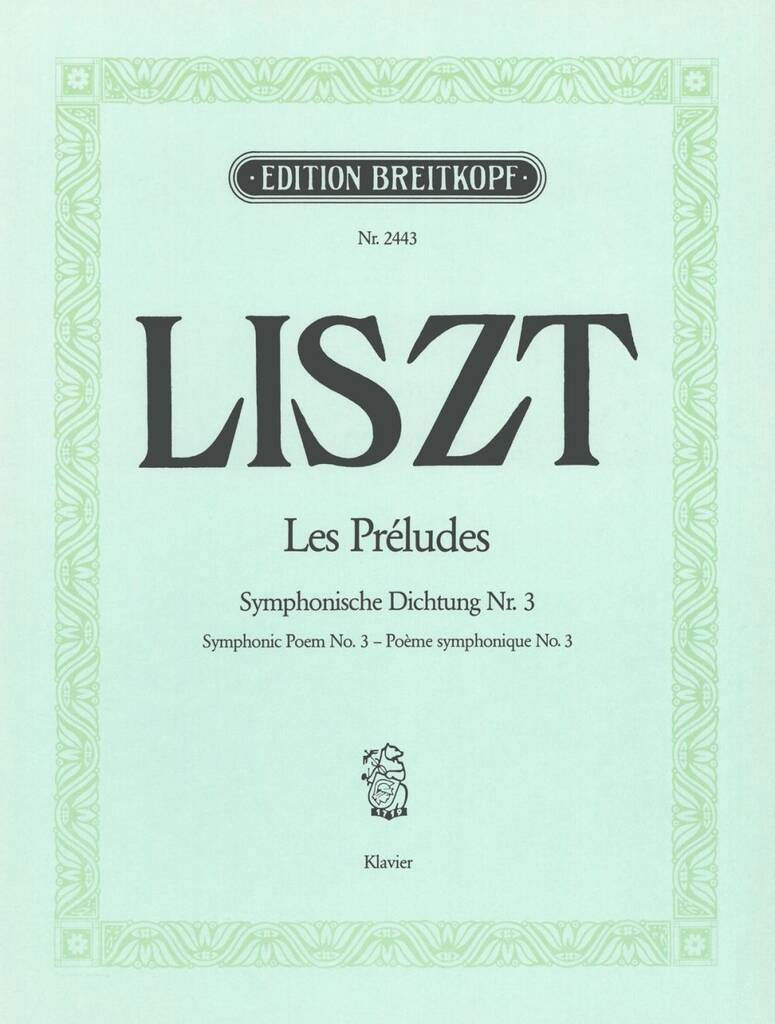 EDITION BREITKOPF LISZT FRANZ - LES PRELUDES - PIANO
