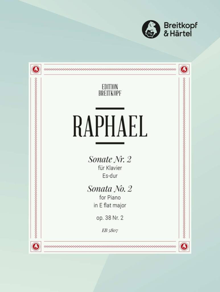 EDITION BREITKOPF Raphael, Gunter - Sonate Nr. 2 Es-Dur Op. 38/2 - Piano