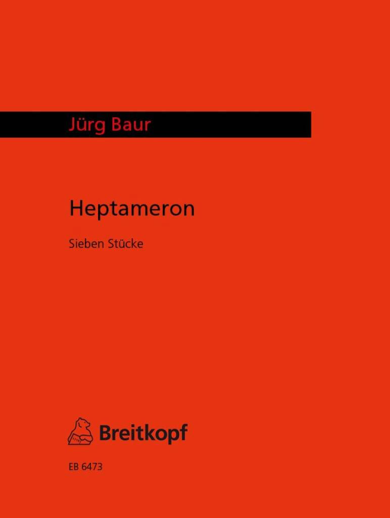 EDITION BREITKOPF Baur Jurg - Heptameron - Piano