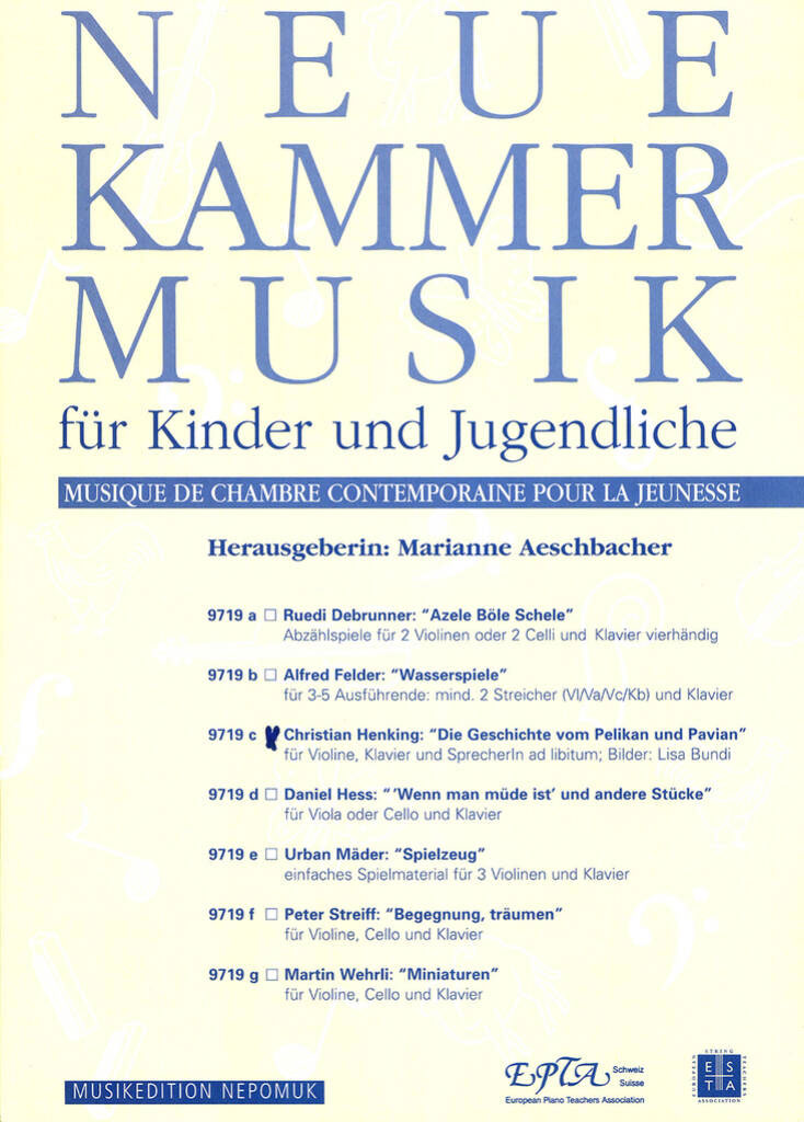 EDITION BREITKOPF HENKING CHRISTIAN - DIE GESCHICHTE VOM PELIKAN - VIOLIN, PIANO, SOPRANO AD. LIB.