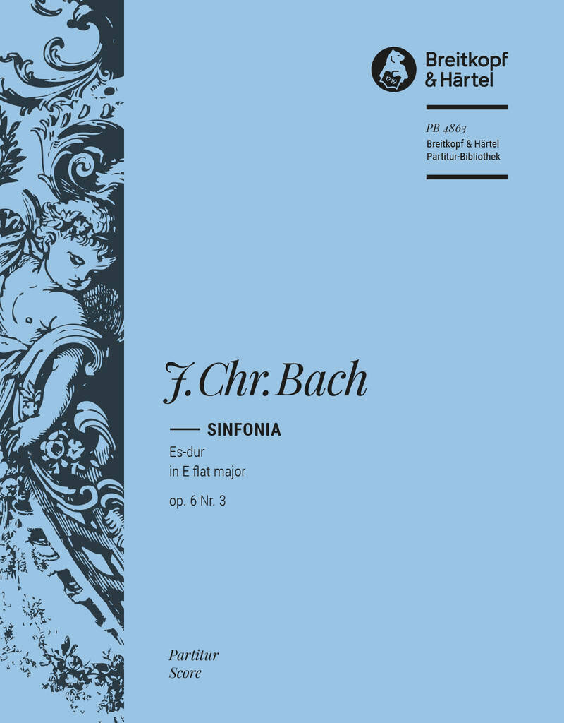 EDITION BREITKOPF Bach Johann Christian - Sinfonia ES-dur Op. 6/3 - Orchestra