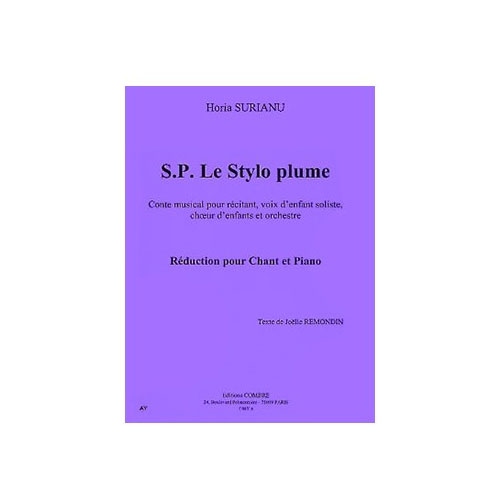 COMBRE Surianu - S. P. Le Stylo PLUME-cht/po - Chant et Piano