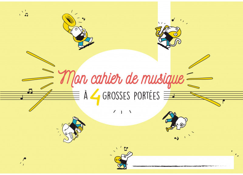 HEXAMUSIC Cahier De Musique 4 Grosses Portées (enfants)