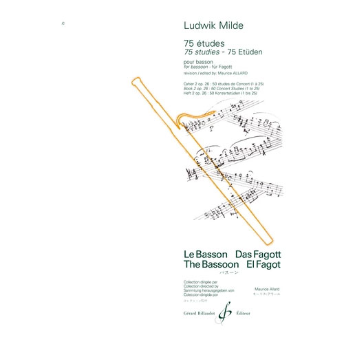 BILLAUDOT MILDE LUDWIK - 75 ETUDES VOLUME 2 OPUS 26 : 25 ETUDES - BASSON