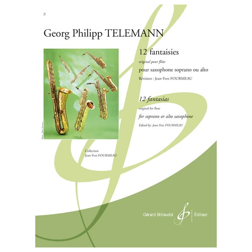 BILLAUDOT TELEMANN G.-PH. - 12 FANTAISIES - SAXOPHONE SEUL