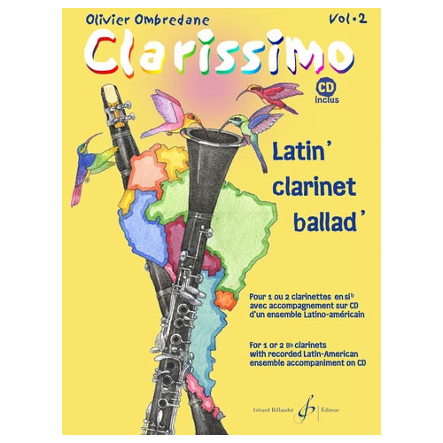BILLAUDOT OMBREDANE O. - CLARISSIMO VOL.2 - CLARINETTE SIb SEULE + CD