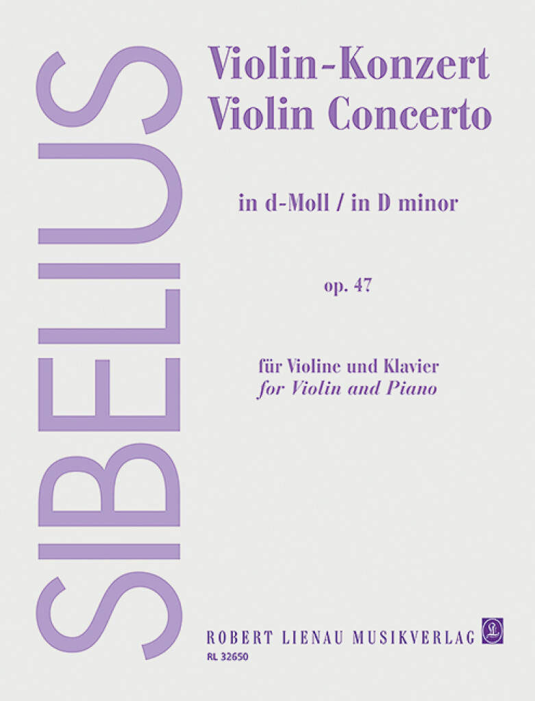 ROBERT LIENAU MUSIKVERLAG SIBELIUS J. - VIOLIN-KONZERT d-Moll OP.47 - VIOLON ET PIANO