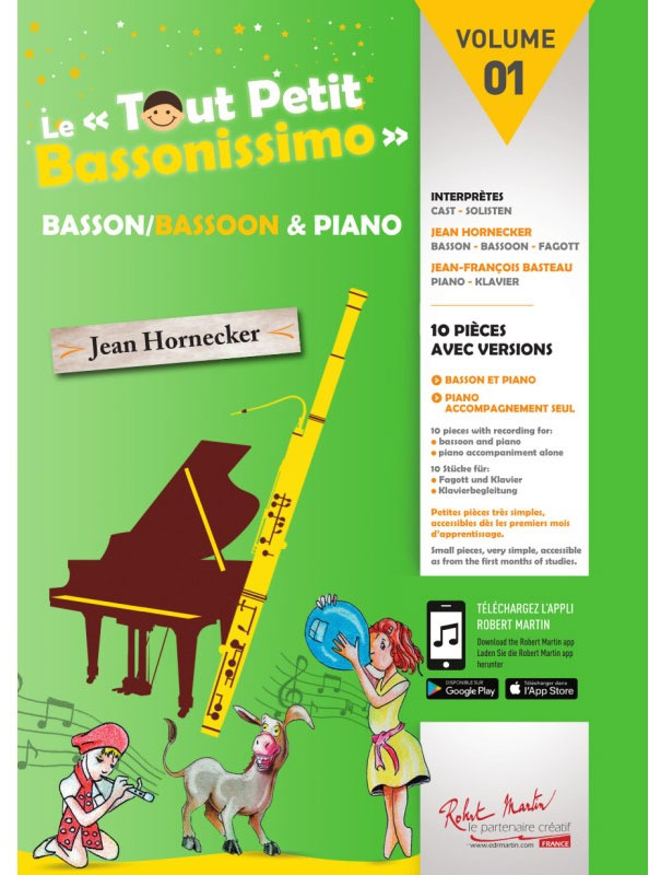 ROBERT MARTIN Hornecker J. - Le Tout Petit Bassonissimo Vol.1 (Instru seul)