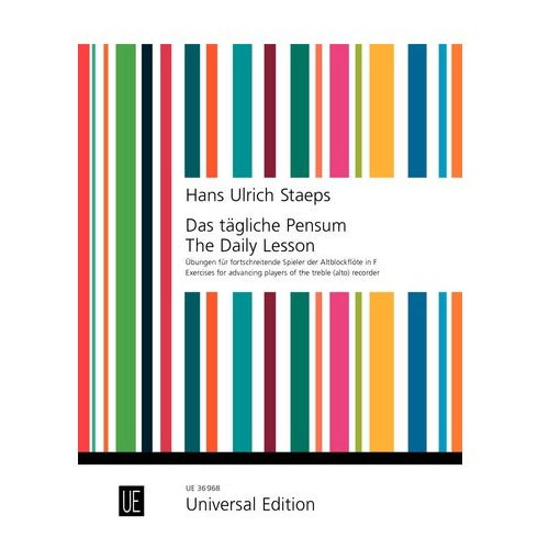 UNIVERSAL EDITION STAEPS H.U. - THE DAILY LESSON - TREBLE RECORDER