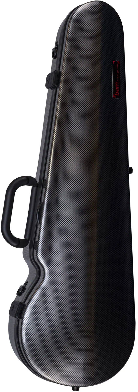 BAM 4/4 HIGHTECH CONTOURED VIOLIN CASE - SILVER CARBON LOOK