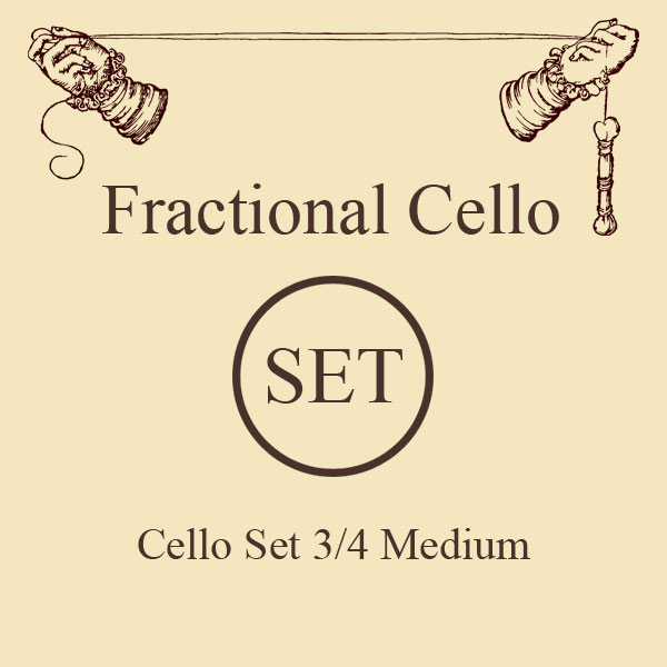 LARSEN STRINGS Fractional 3/4 Jeu - Medium (petites Tailles)