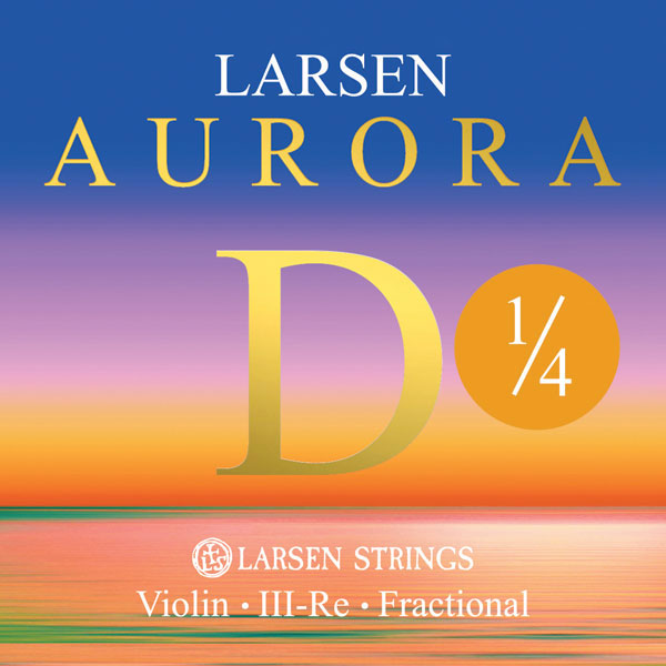 LARSEN STRINGS AURORA VIOLIN STRINGS D 1/4 MEDIUM