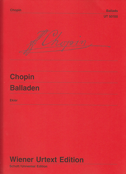 WIENER URTEXT EDITION CHOPIN F. - BALLADEN - PIANO