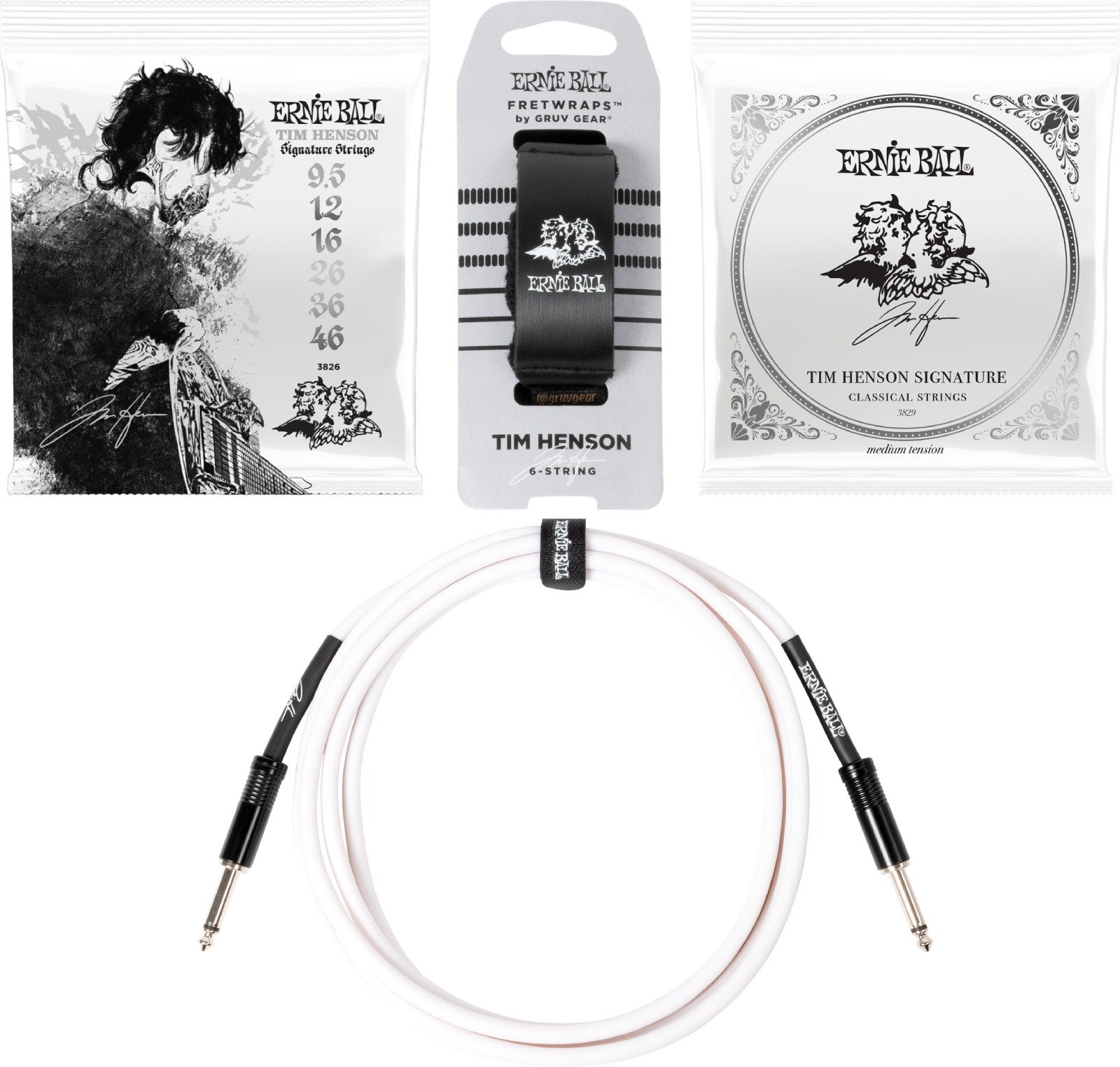 ERNIE BALL PACK CORDES ET ACCESSOIRES SIGNATURE TIM HENSON
