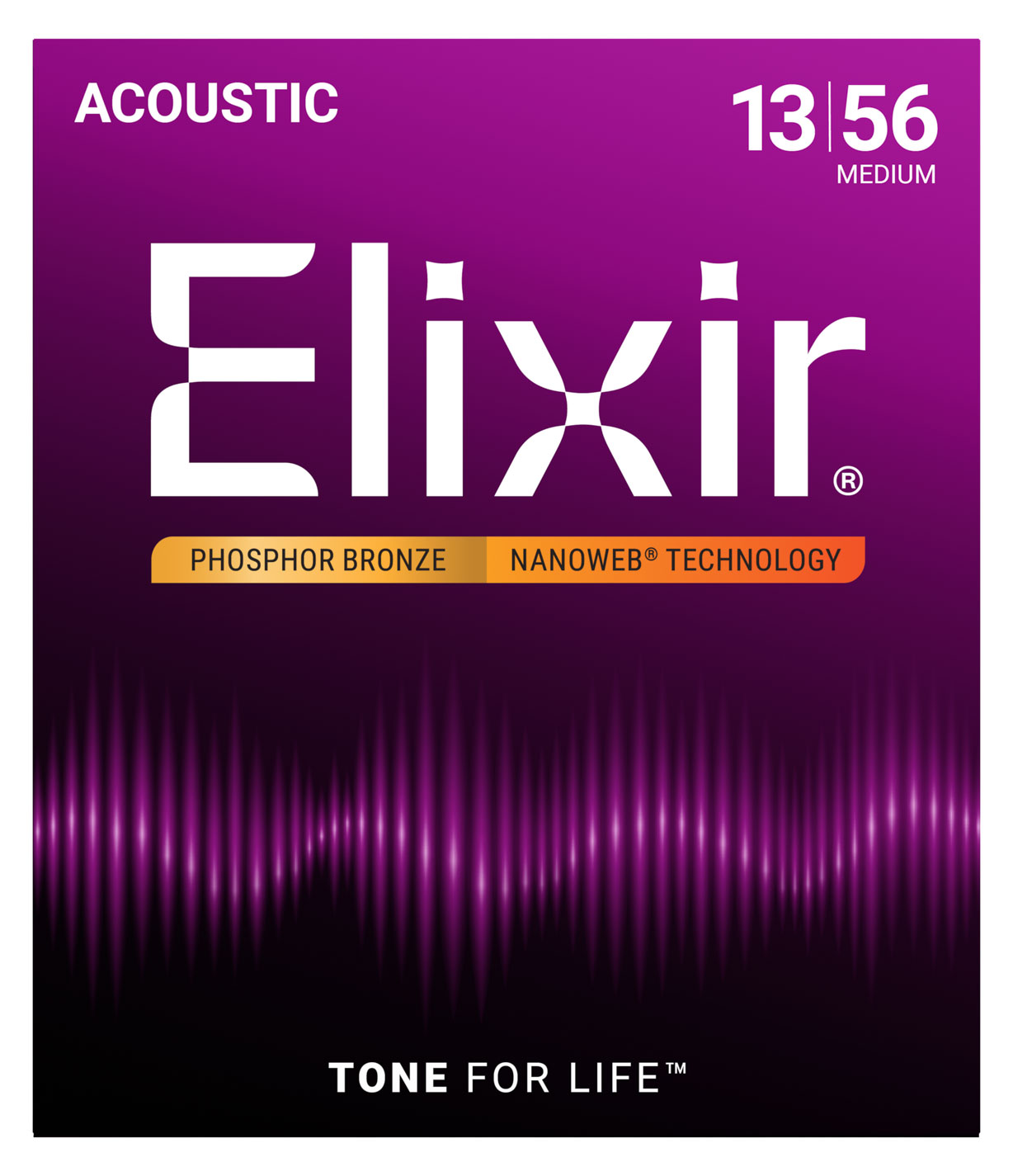 ELIXIR 16102 Nanoweb Phosphor Bronze Medium 13-56