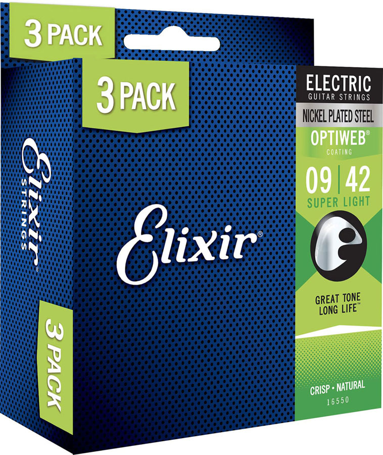 ELIXIR 16550 OPTIWEB SUPER LIGHT 09-42 PACK DE 3
