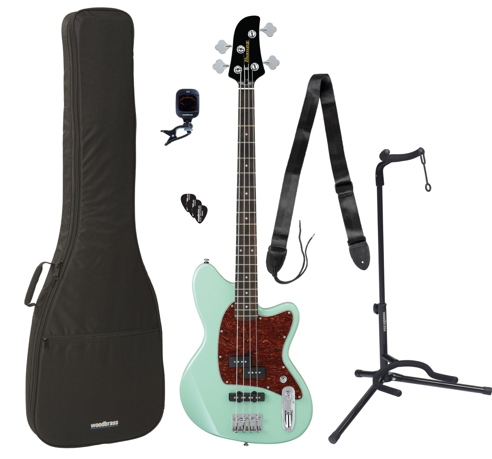 IBANEZ Tmb100-Mgr-Mint Green + Accessories Bundle