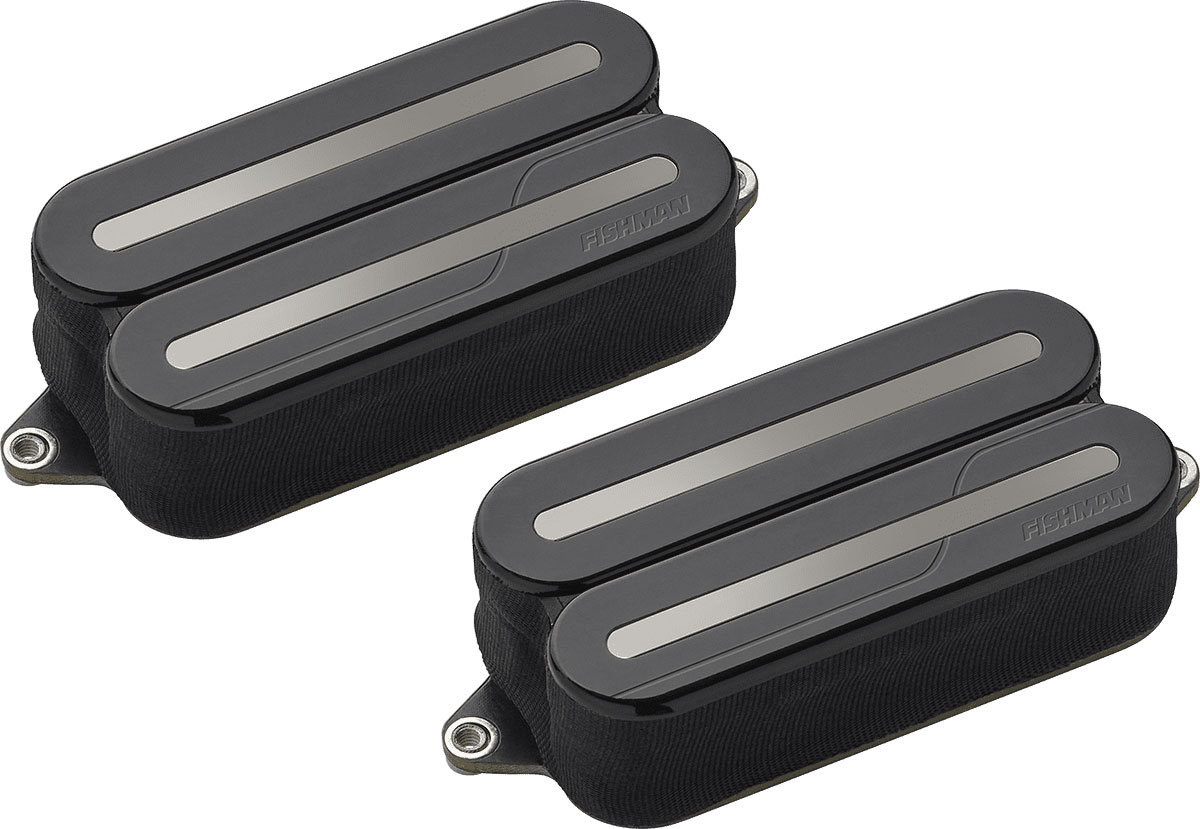 FISHMAN Set Fluence Modern Opencore, 6 Cordes, 3 Voix, Noir, Rail Nickel Noirs