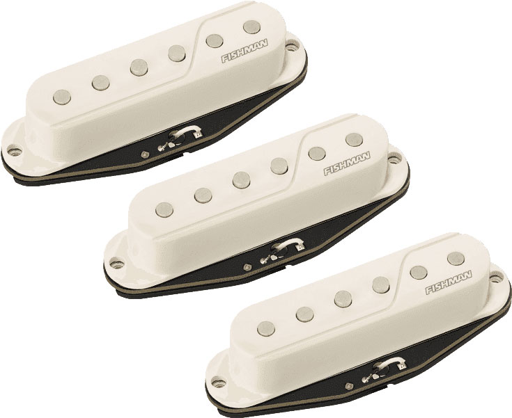 FISHMAN FLUENCE SINGLE WINDING SET 3 MICROPHONES WHITE