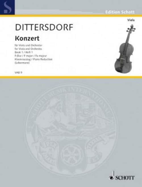 SCHOTT DITTERSDORF K. - CONCERTO F MAJOR - ALTO & PIANO