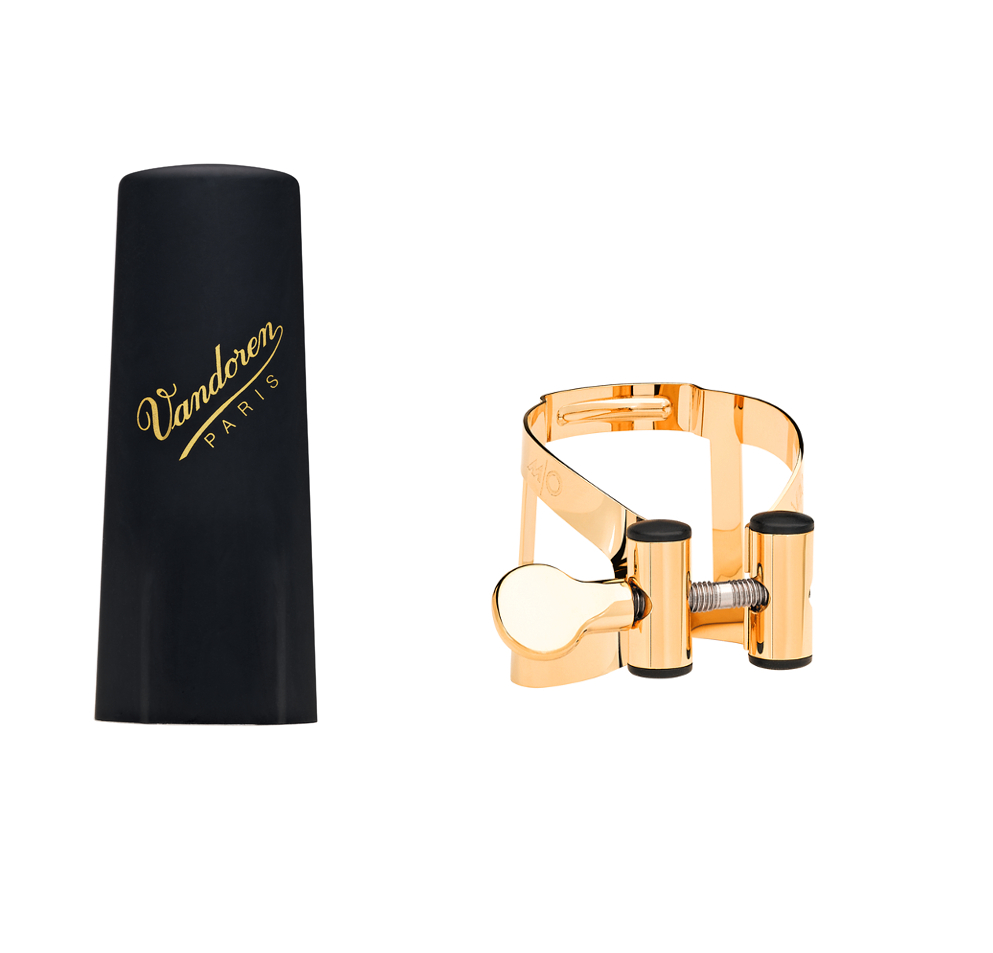 VANDOREN M/O GOLD PLATED LIGATURE TENOR WITH PLASTIC CAP - LC58GP