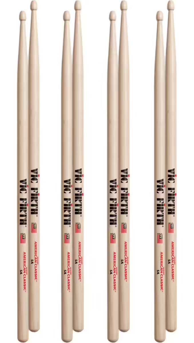 VIC FIRTH P5A-3.5A-1 - Promotional pack 4 5A American Classic Hickory