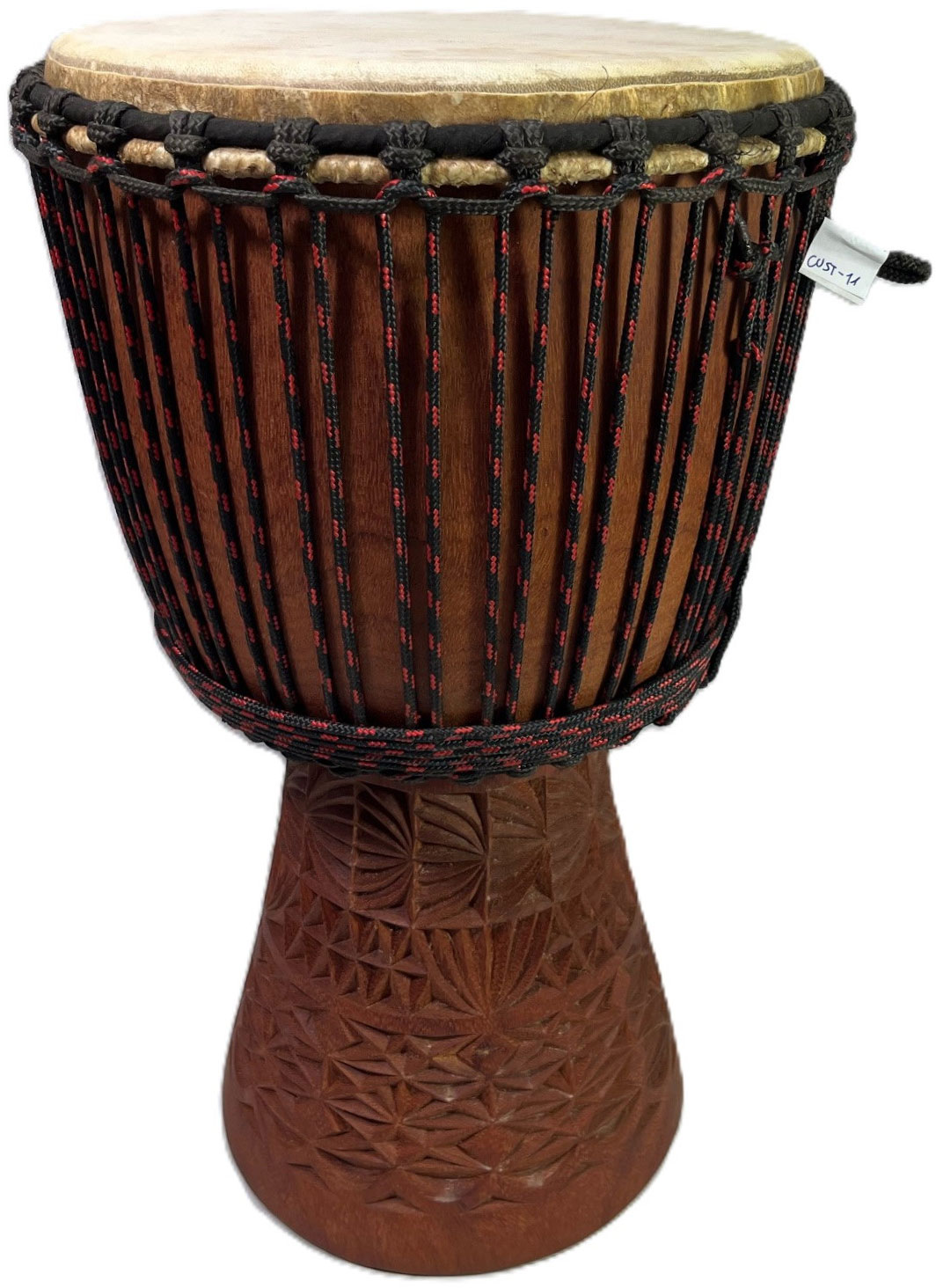 WASSOULOU CUSTOM DJEMBE LARGE 33-35 X 60-63CM 