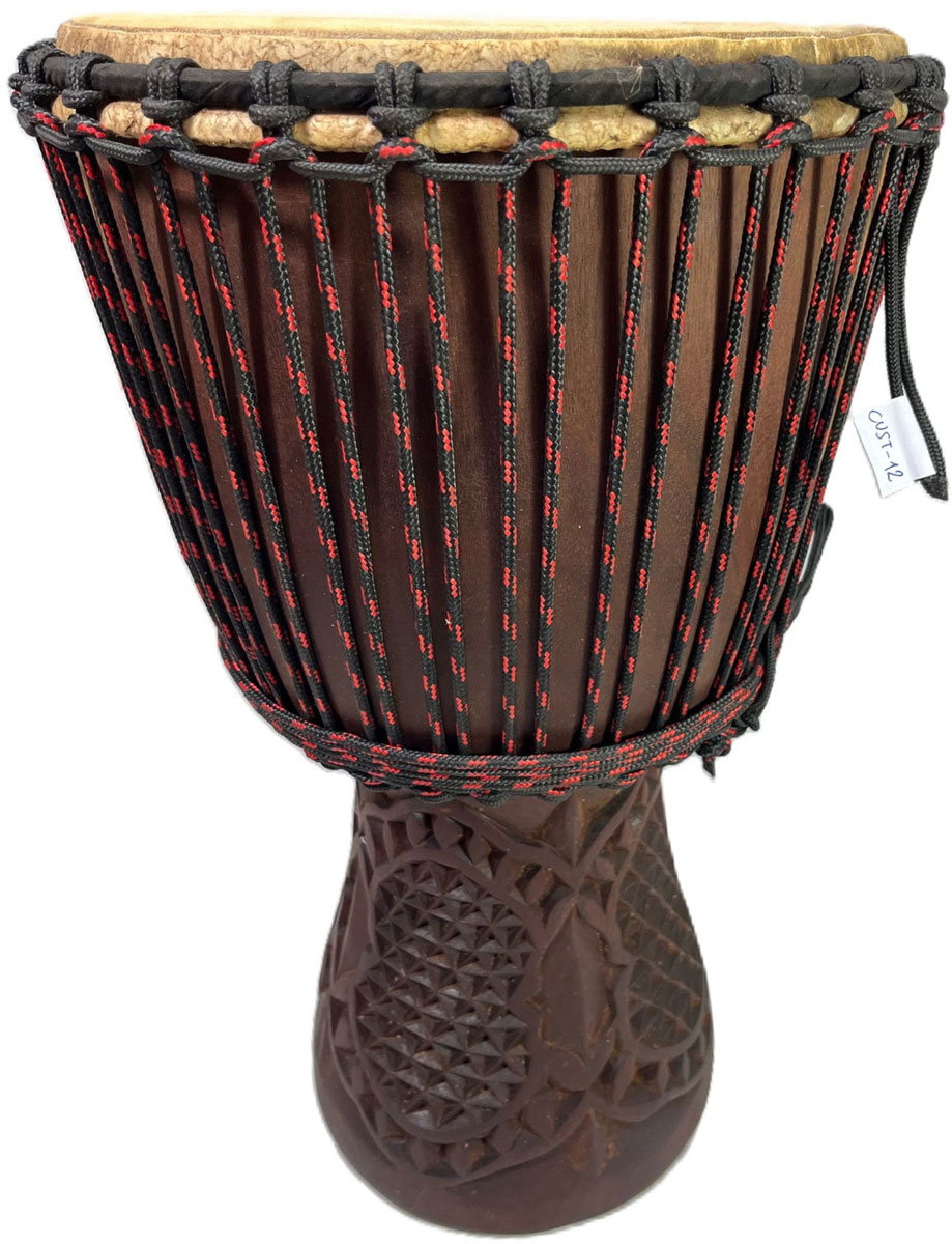 WASSOULOU CUSTOM DJEMBE LARGE 33-35 X 60-63CM 