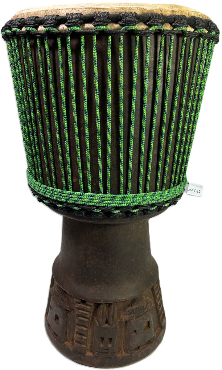 WASSOULOU CUSTOM DJEMBE LARGE 33-35 X 60-63CM 