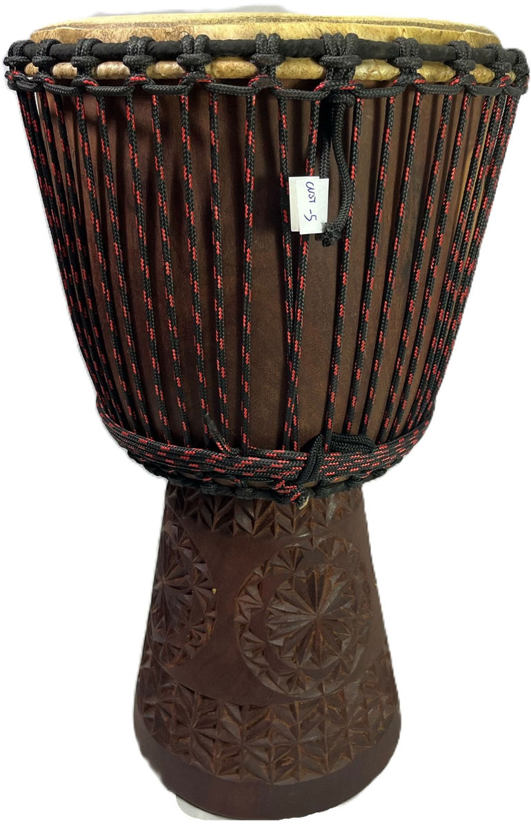 WASSOULOU Djembe Custom Grand 33-35 X 60-62CM + Housse (offerte)