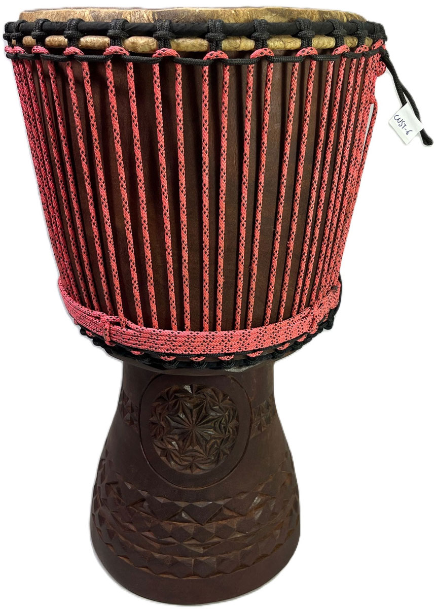 WASSOULOU CUSTOM DJEMBE LARGE 33-35 X 60-63CM 