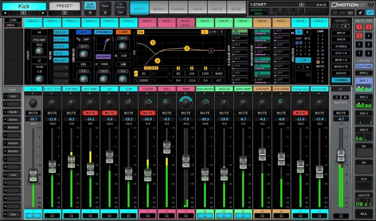 WAVES Emotion LV1 Live Mixer 64 ST CH