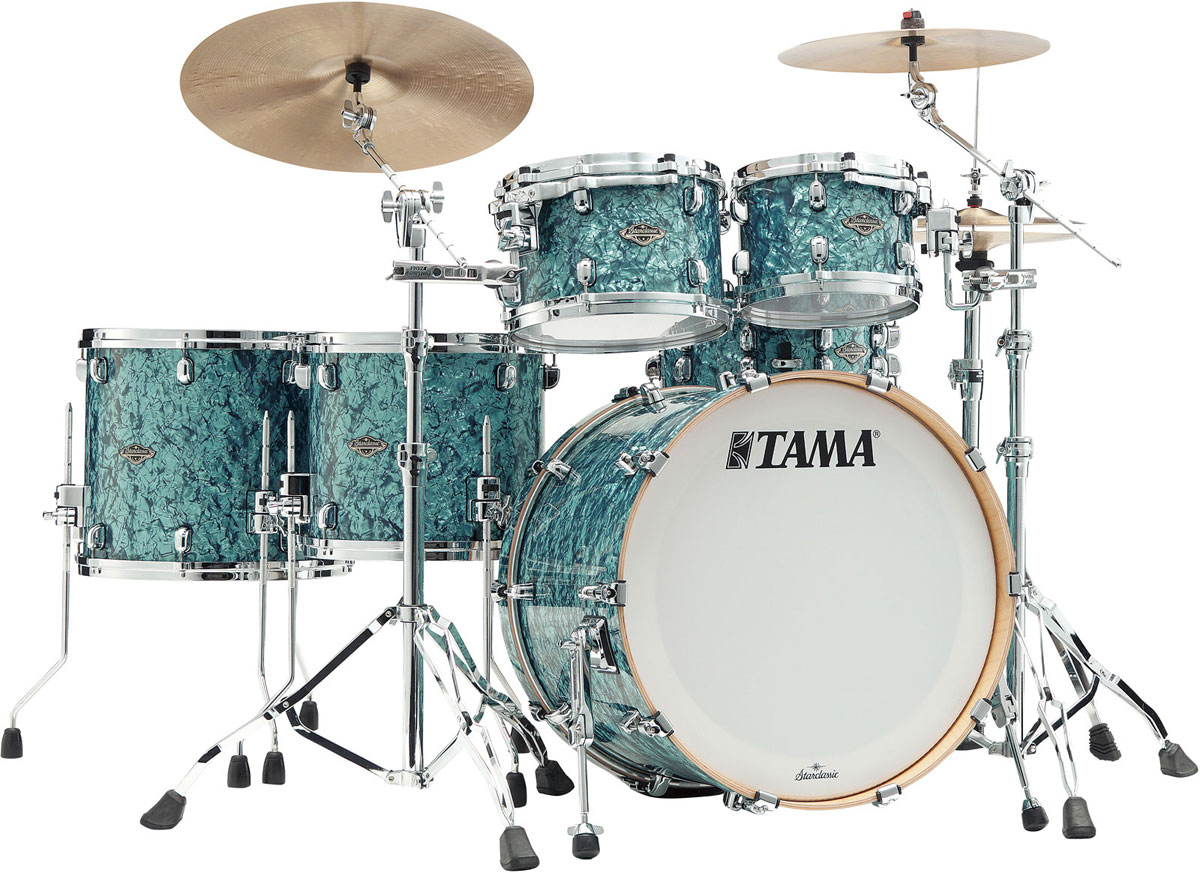 TAMA STARCLASSIC WALNUT/BIRCH STUIO 22 DRUM KIT TURQUOISE PEARL