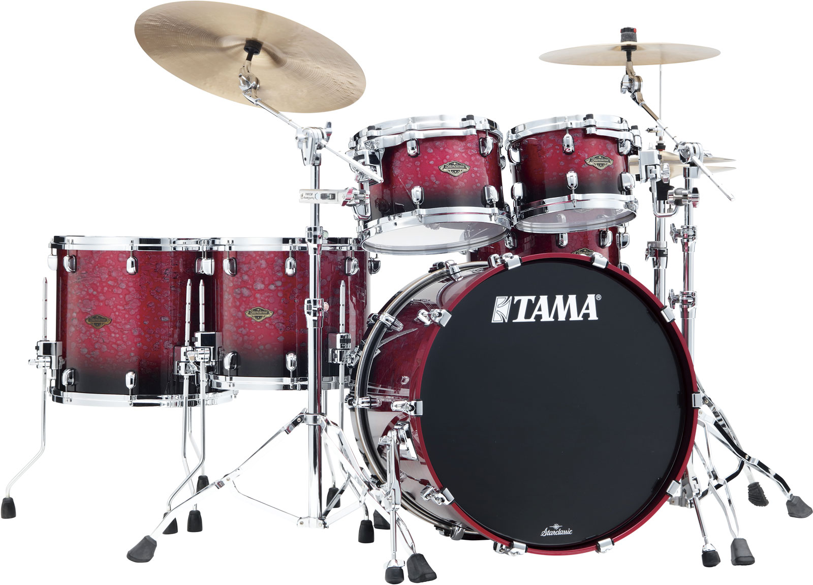 TAMA Starclassic Walnut/birch Studio 22 Molten Dark Raspberry Fade