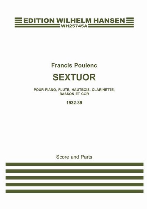 WILHELM HANSEN POULENC SEXTUOR SCORE AND PARTS
