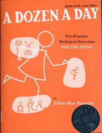 MUSIC SALES BURNAM EDNA MAE - DOZEN A DAY BOOK.4 + CD