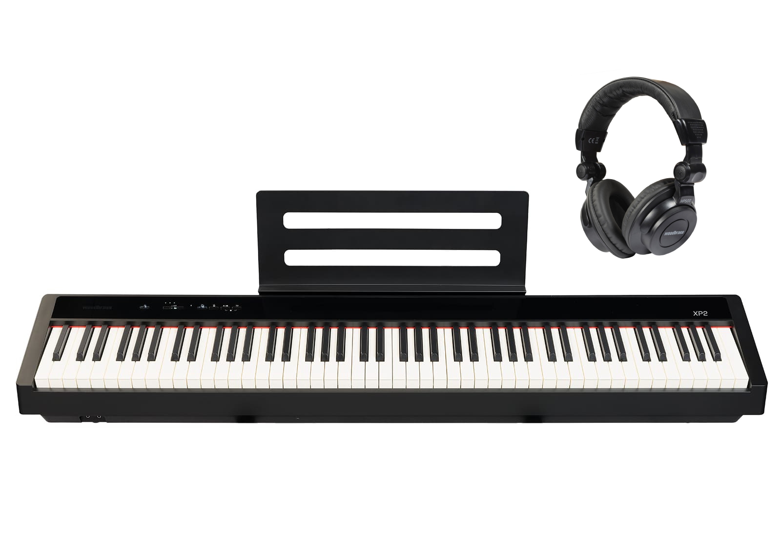 WOODBRASS XP2 Schwarz + Kopfhörer