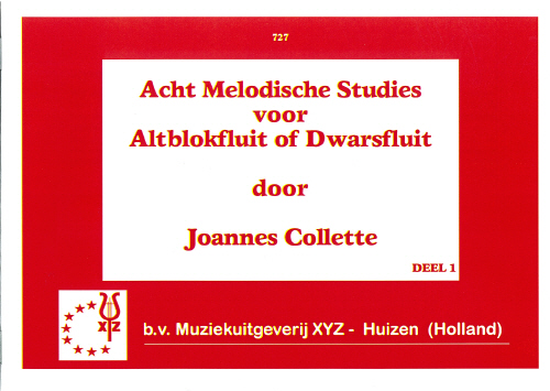 XYZ COLLETTE JOANNES - EIGHT MELODIC STUDIES PART 1 - DESCANT RECORDER AND PIANO
