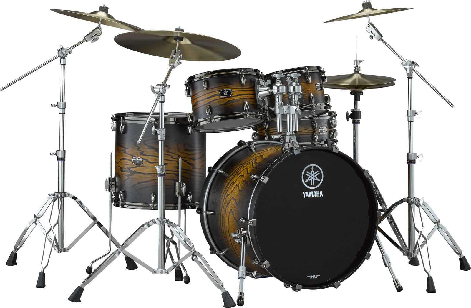 YAMAHA Live Custom Hybrid Oak Rock Set Uzu Earth Sunburst